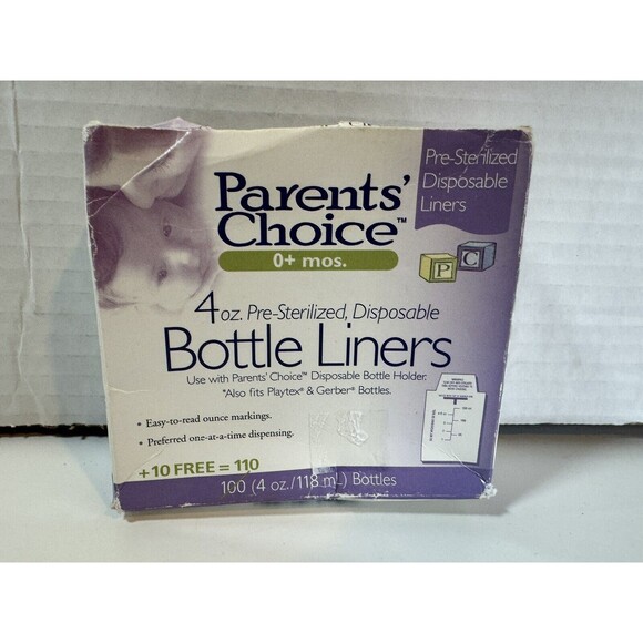 Parent's Choice 40 Count Disposable Bottle Liners - 4oz - Picture 1 of 3